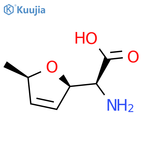 D-arabino-Hept-4-enonic acid, 2-amino-3,6-anhydro-2,4,5,7-tetradeoxy- structure