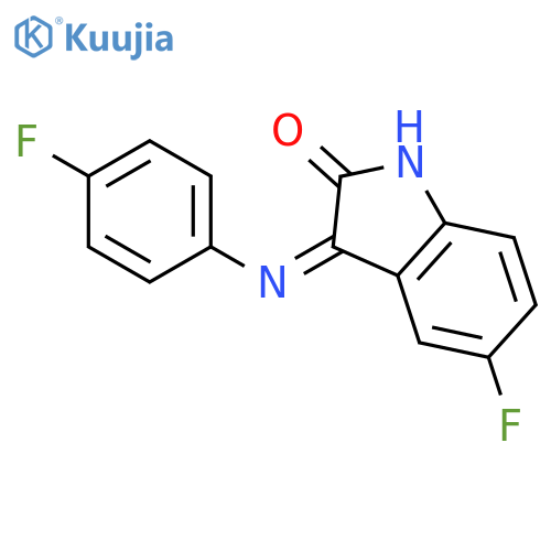2H-Indol-2-one, 5-fluoro-3-[(4-fluorophenyl)imino]-1,3-dihydro- structure