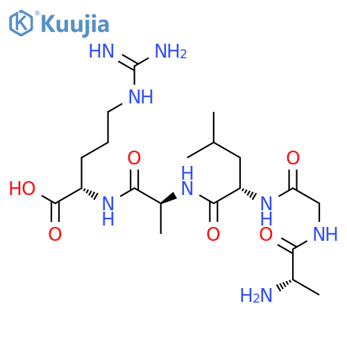 L-ARGININE, N2-[N-[N-(N-L-ALANYLGLYCYL)-L-LEUCYL]-L-ALANYL]- structure