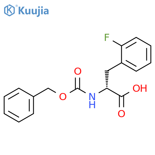 (2R)-2-{(benzyloxy)carbonylamino}-3-(2-fluorophenyl)propanoic acid structure