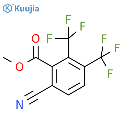 Methyl 2,3-bis(trifluoromethyl)-6-cyanobenzoate structure