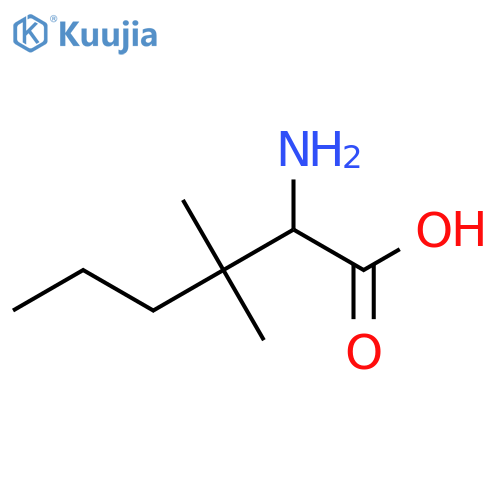 2-Amino-3,3-dimethylhexanoic acid structure