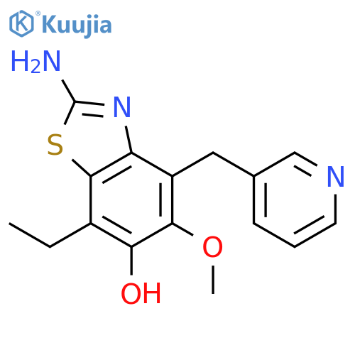 6-Benzothiazolol,2-amino-7-ethyl-5-methoxy-4-(3-pyridinylmethyl)- structure