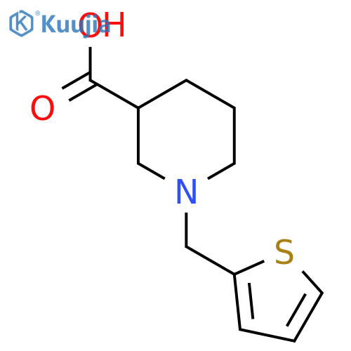1-(Thiophen-2-ylmethyl)piperidine-3-carboxylic Acid structure