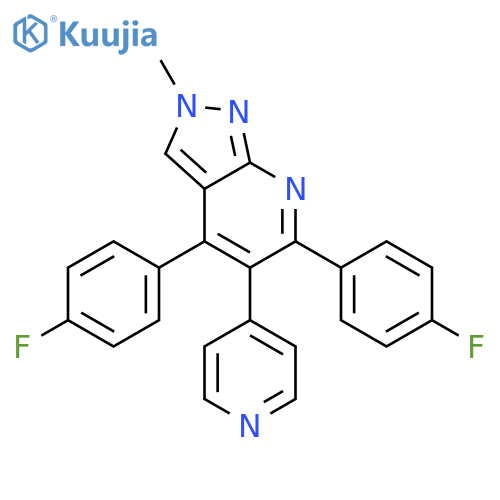 4,6-Bis(4-fluorophenyl)-2-methyl-5-(4-pyridinyl)-2H-pyrazolo3,4-bpyridine structure