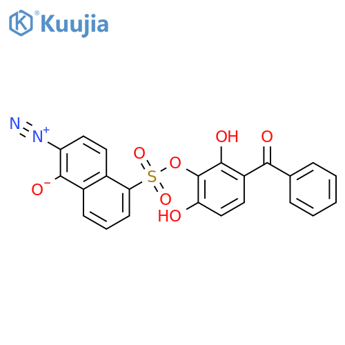 1-Naphthalenesulfonicacid, 6-diazo-5,6-dihydro-5-oxo-, 3-benzoyl-2,6-dihydroxyphenyl ester structure
