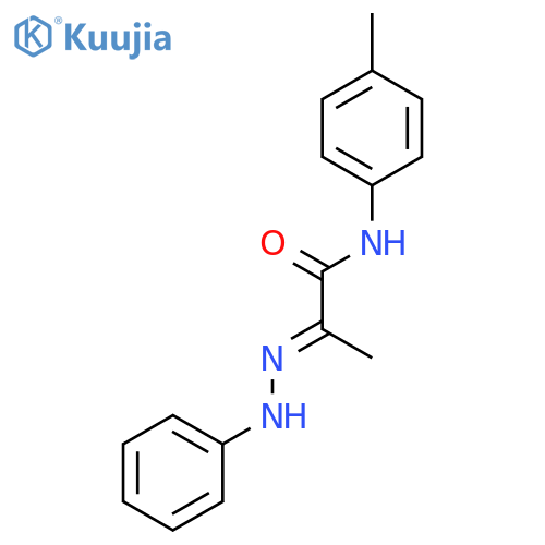 PROPANAMIDE, N-(4-METHYLPHENYL)-2-(PHENYLHYDRAZONO)- structure