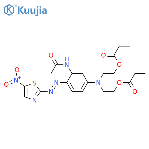Acetamide,N-[5-[bis[2-(1-oxopropoxy)ethyl]amino]-2-[(5-nitro-2-thiazolyl)azo]phenyl]- structure