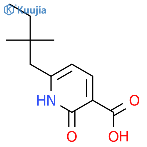 3-PYRIDINECARBOXYLIC ACID, 6-(2,2-DIMETHYLBUTYL)-1,2-DIHYDRO-2-OXO- structure