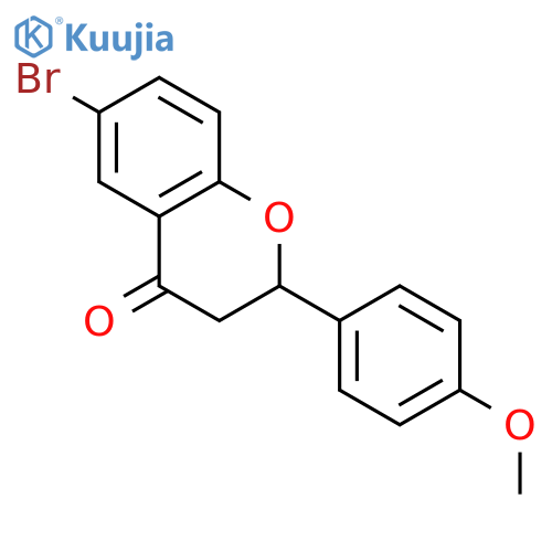 4H-1-BENZOPYRAN-4-ONE, 6-BROMO-2,3-DIHYDRO-2-(4-METHOXYPHENYL)- structure