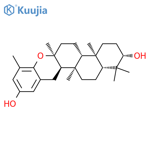 1H-Naphtho[2,1-a]xanthene-2,10-diol,2,3,4,4a,4b,5,6,6a,12,12a,12b,13,14,14a-tetradecahydro-1,1,4a,6a,8,12b-hexamethyl-,(2S,4aR,4bR,6aS,12aR,12bR,14aR)- structure
