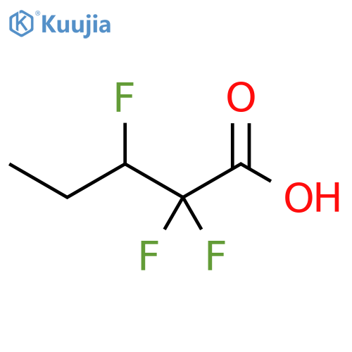 2,2,3-Trifluoropentanoic acid structure