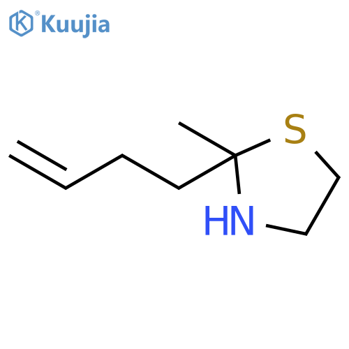 2-but-3-en-1-yl-2-methyl-1,3-thiazolidine structure