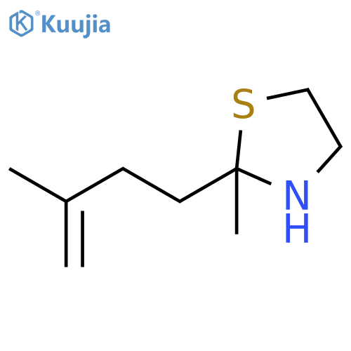 Thiazolidine,2-methyl-2-(3-methyl-3-buten-1-yl)- structure