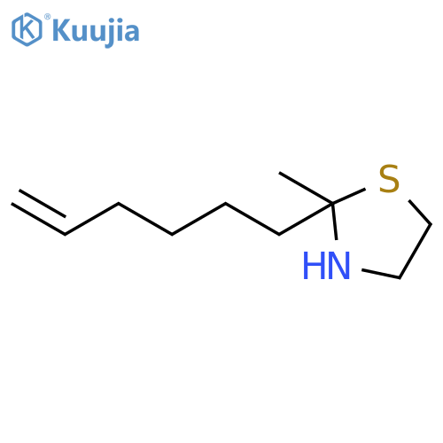 2-hex-5-en-1-yl-2-methyl-1,3-thiazolidine structure
