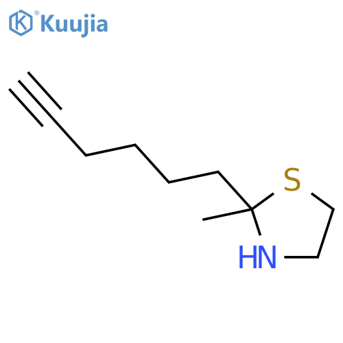 Thiazolidine,2-(5-hexyn-1-yl)-2-methyl- structure