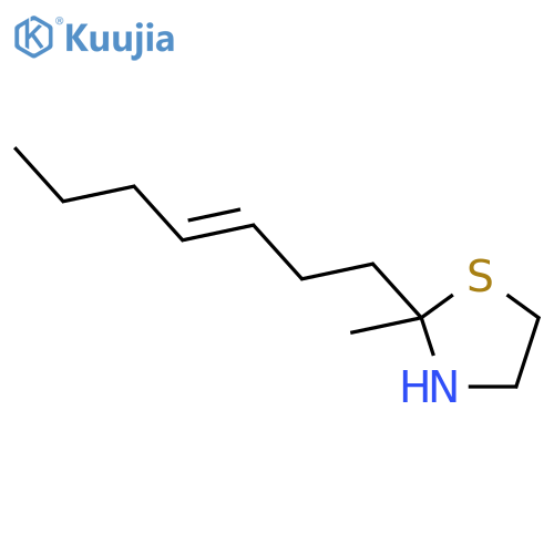 Thiazolidine,2-(3-heptenyl)-2-methyl-, (E)- (9CI) structure