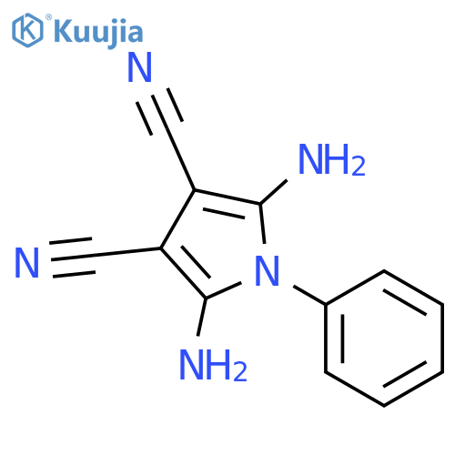 1H-PYRROLE-3,4-DICARBONITRILE, 2,5-DIAMINO-1-PHENYL- structure
