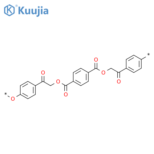 Poly[oxy-1,4-phenylene(1-oxo-1,2-ethanediyl)oxycarbonyl-1,4-phenylenecarbonyloxy(2-oxo-1,2-ethanediyl)-1,4-phenylene] structure