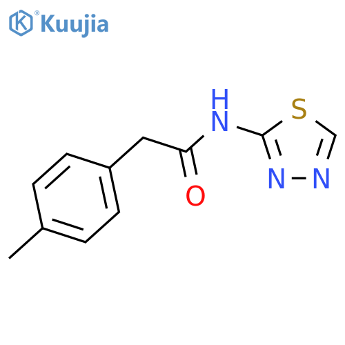 2-(4-methylphenyl)-N-(1,3,4-thiadiazol-2-yl)acetamide structure