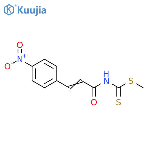 Carbamodithioic acid, [3-(4-nitrophenyl)-1-oxo-2-propenyl]-, methylester structure