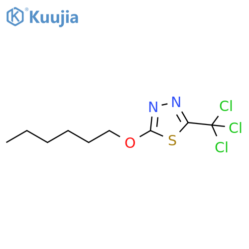1,3,4-Thiadiazole, 2-(hexyloxy)-5-(trichloromethyl)- structure