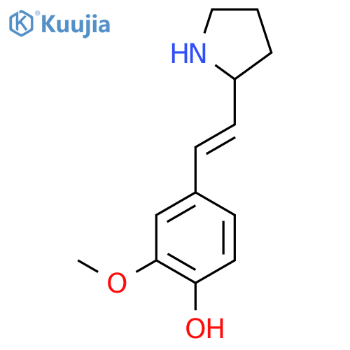 2-Methoxy-4-[2-(2-pyrrolidinyl)ethenyl]phenol structure