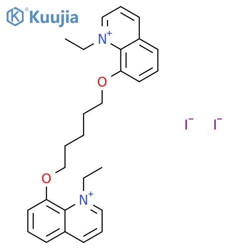 8,8'-[pentane-1,5-diylbis(oxy)]bis(1-ethylquinolinium) diiodide structure