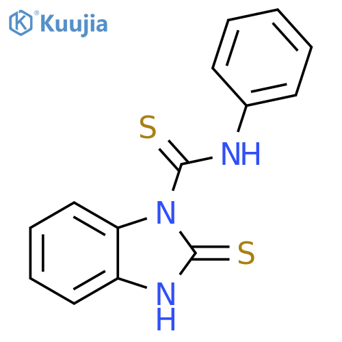 1H-Benzimidazole-1-carbothioamide, 2,3-dihydro-N-phenyl-2-thioxo- structure
