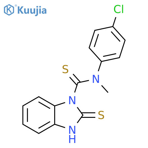 1H-Benzimidazole-1-carbothioamide,N-(4-chlorophenyl)-2,3-dihydro-N-methyl-2-thioxo- structure