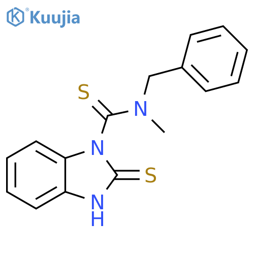 1H-Benzimidazole-1-carbothioamide,2,3-dihydro-N-methyl-N-(phenylmethyl)-2-thioxo- structure