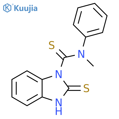 1H-Benzimidazole-1-carbothioamide,2,3-dihydro-N-methyl-N-phenyl-2-thioxo- structure