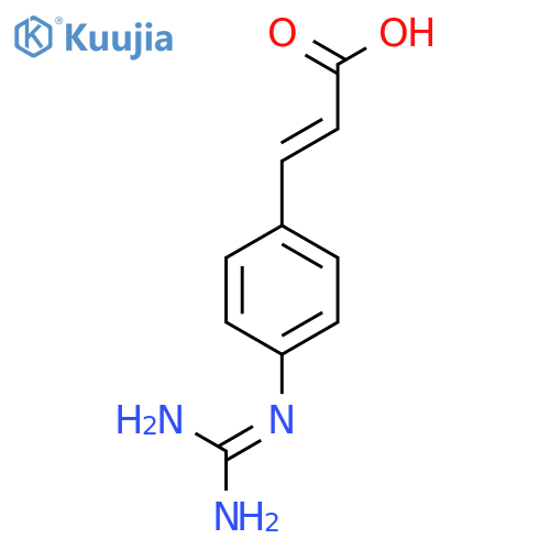 3-(4-carbamimidamidophenyl)prop-2-enoic acid structure