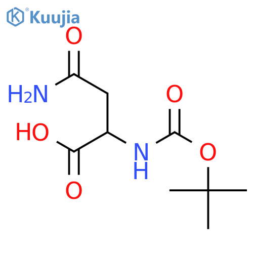 (R)-4-Amino-2-((tert-butoxycarbonyl)amino)-4-oxobutanoic acid structure