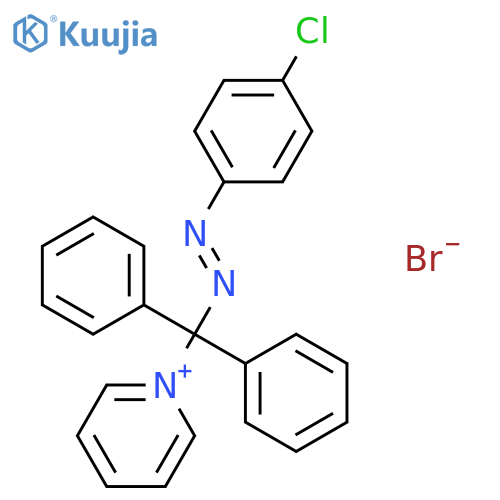 Pyridinium, 1-[[(4-chlorophenyl)azo]diphenylmethyl]-, bromide structure