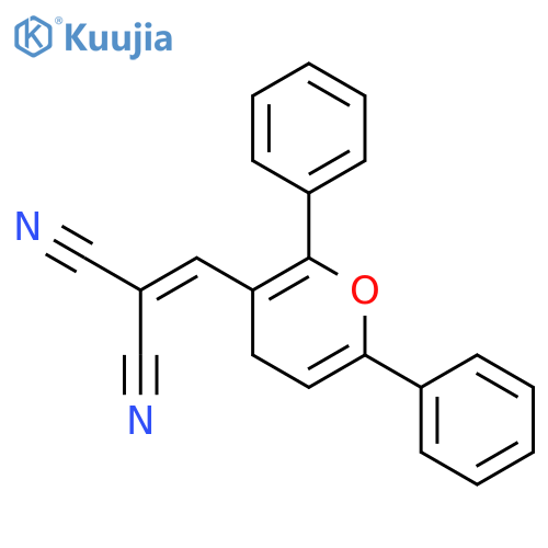 Propanedinitrile, [(2,6-diphenyl-4H-pyran-3-yl)methylene]- structure
