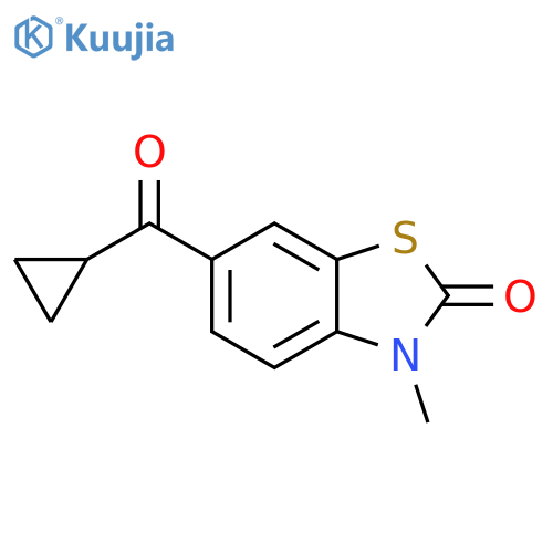 2(3H)-Benzothiazolone, 6-(cyclopropylcarbonyl)-3-methyl- structure