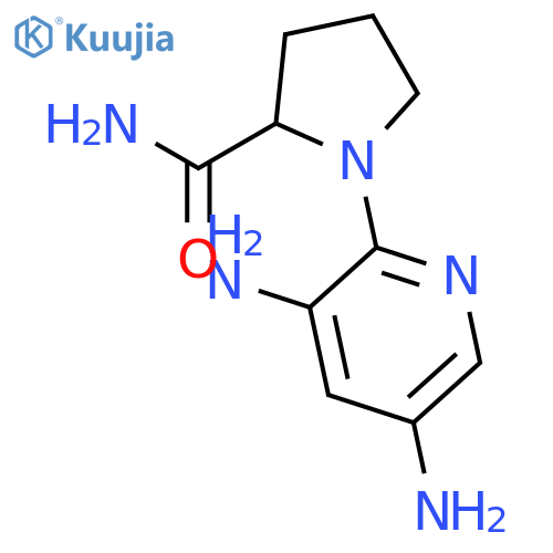 2-Pyrrolidinecarboxamide, 1-(3,5-diamino-2-pyridinyl)- structure