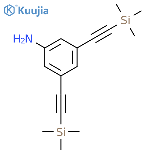 BENZENAMINE, 3,5-BIS[(TRIMETHYLSILYL)ETHYNYL]- structure
