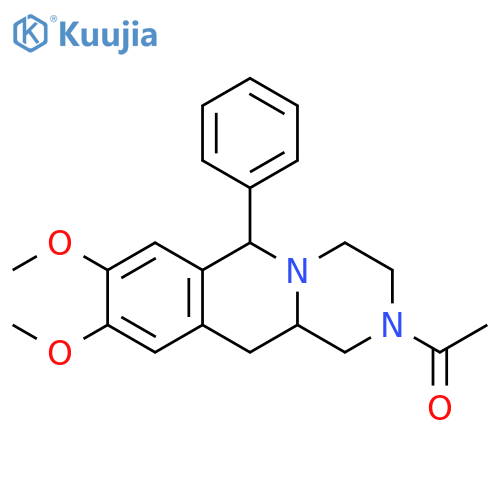 2H-Pyrazino[1,2-b]isoquinoline,2-acetyl-1,3,4,6,11,11a-hexahydro-8,9-dimethoxy-6-phenyl- structure