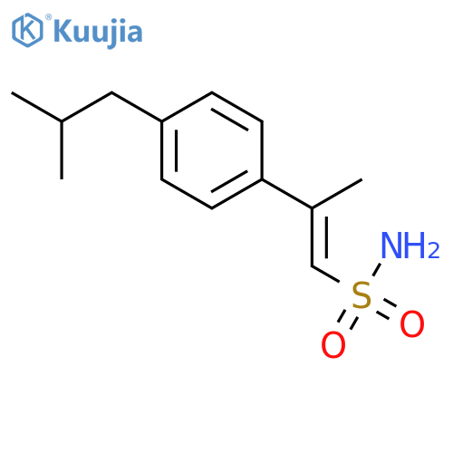 1-Propene-1-sulfonamide, 2-[4-(2-methylpropyl)phenyl]-, (1E)- structure