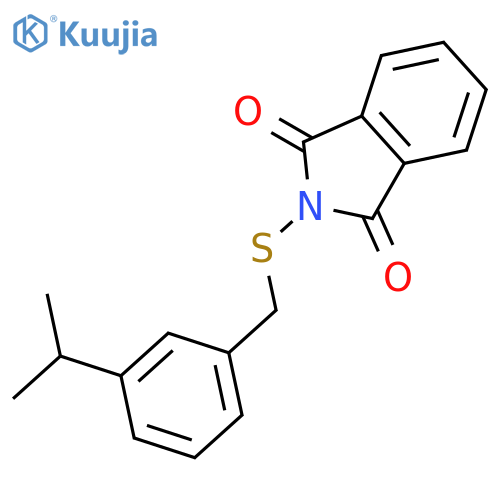 1H-Isoindole-1,3(2H)-dione, 2-[[[3-(1-methylethyl)phenyl]methyl]thio]- structure