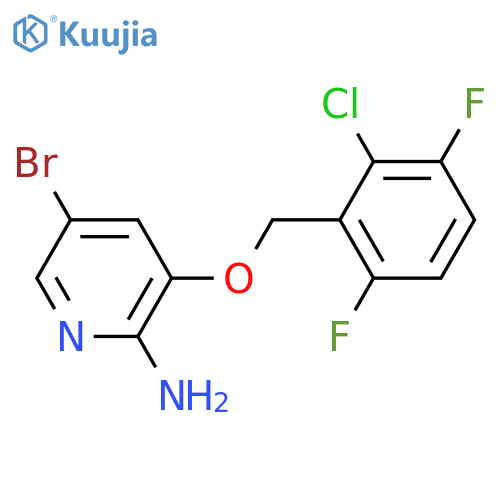 5-Bromo-3-(2-chloro-3,6-difluoro-benzyloxy)-pyridin-2-ylamine structure