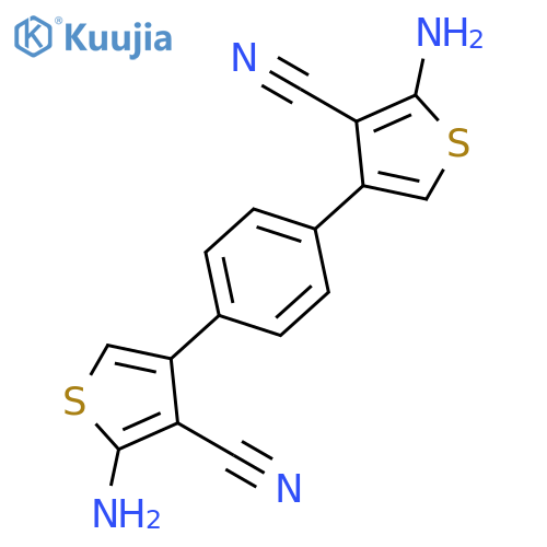 3-THIOPHENECARBONITRILE, 4,4'-(1,4-PHENYLENE)BIS[2-AMINO- structure