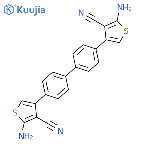 3-Thiophenecarbonitrile, 4,4'-[1,1'-biphenyl]-4,4'-diylbis[2-amino- structure