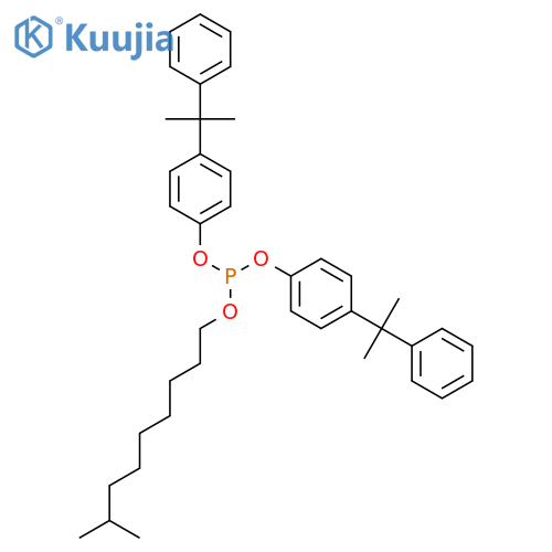 PHOSPHOROUS ACID, ISODECYL BIS[4-(1-METHYL-1-PHENYLETHYL)PHENYL] ESTER structure