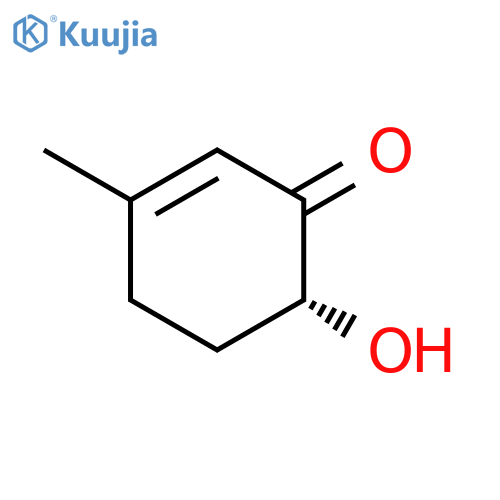 2-Cyclohexen-1-one, 6-hydroxy-3-methyl-, (6R)- structure