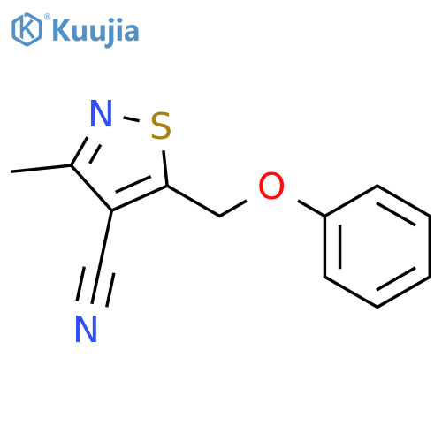 4-Isothiazolecarbonitrile, 3-methyl-5-(phenoxymethyl)- structure