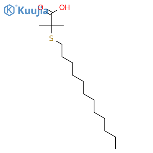 Propanoic acid, 2-(dodecylthio)-2-methyl- structure