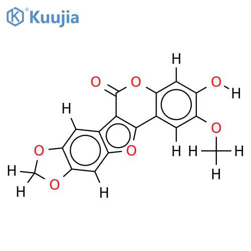 3-hydroxy-2-methoxy-8,9-methylenedioxycoumestone structure